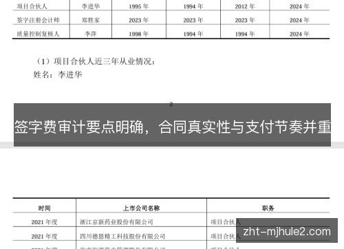 签字费审计要点明确,合同真实性与支付节奏并重 签字费审计要点明确,合同真实性与支付节奏并重